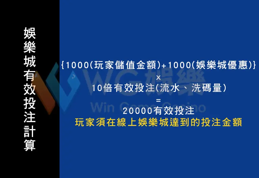 線上娛樂城要提款就要看有效投注